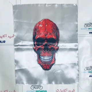 پرچم زین موتور سیکلت اسکلت قرمز