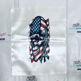 پرچم زین موتور سیکلت اسکلت امریکا